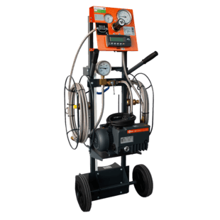 DILO 3-001-4-R022A (3-001-4-R122A) SF6 gas refilling- and evacuating device with digital weighing scales 0 - 120 kg (0 – 150 kg), mobile as cylinder cart with wire-braided hose